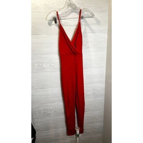 Capella‎ Women’s Sexy Deep V Neck Spaghetti Strap Surplice Jumpsuit Romper - Picture 2 of 5